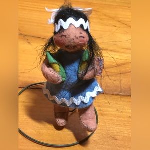 Annalee Indian Girl 3 Inch 1996 Vintage Hard To Find Retired